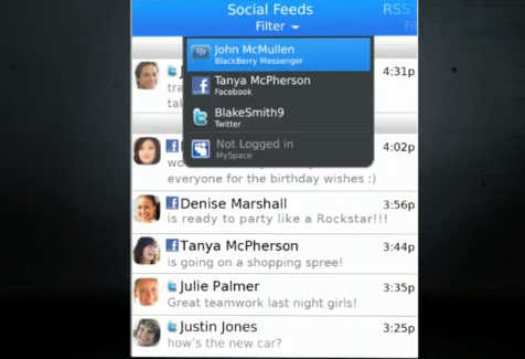 Fluid new interface or seasickness? Blackberry OS 6 1 bb06social
