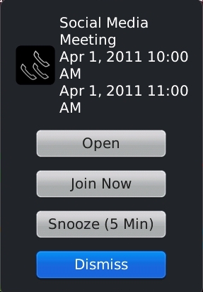 RIM develops conference call app for BlackBerry 1 one click join 21