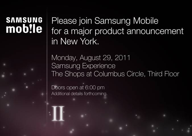 Samsung to launch Galaxy S II smartphone August 29 2 samsung